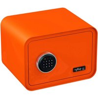 Basi 2018-0000-1900 mySafe 350 Tresor, Einbruchschutztresor Zahlenschloss, Schlüsselschloss Orange von Basi