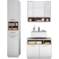 BASIC by Balculina Badmöbel-Set "Mila, Badezimmerset BxHxT 118x191x40 cm", (3 St.), Breite 118 cm,Badezimmerset 3-tlg, FSC-Mix 70% von Basic By Balculina
