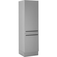 BASIC by Balculina Kühlumbauschrank "Denver, Küchenschrank BxHxT 60 x 211 x 57", (1 St.), Breite 60cm, in grau matt/lancelot eiche von Basic By Balculina