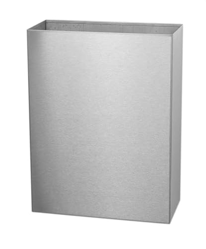 Basicline offener Abfallbehälter 25 Liter aus Edelstahl zur Wandmontage von Basic Line