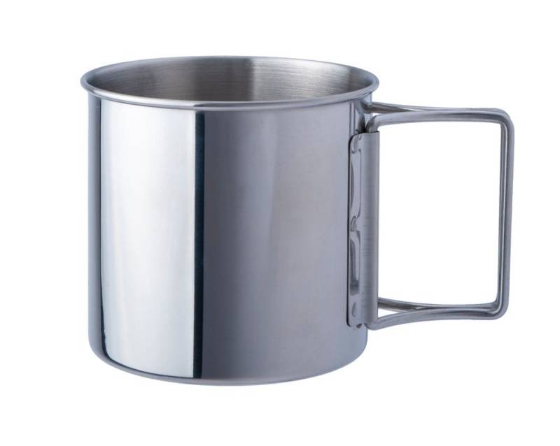BasicNature Thermobecher BasicNature Edelstahlbecher 'Space Safer Mini' - 0,35 L Faltgriff, BasicNature Edelstahlbecher 'Space Safer Mini' - 0,35 L Faltgriff von BasicNature