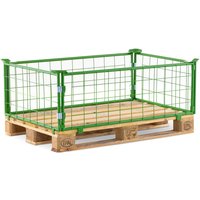 BASIC Gitteraufsatzrahmen ohne Klappe, Maschenweite 100 x 100 mm, HxBxT 400 x 1.200 x 800 mm, maigrün BASIC Gitteraufsatzrahmen ohne Klappe, Maschenweite 100 x 100 mm, HxBxT 400 x 1.200 x 800 mm, maigrün von Basic