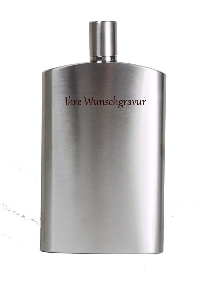 BasicNature Flachmann 'Brush' 125ml, mit persönlicher Namensgravur, 'Brush' 125ml, mit persönlicher Namensgravur von BasicNature