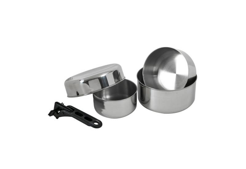 BasicNature Kochtopf, BasicNature Campingtopfset 'Biwak Edelstahl', 2 BasicNature Kochtopf, BasicNature Campingtopfset 'Biwak Edelstahl', 2 von BasicNature
