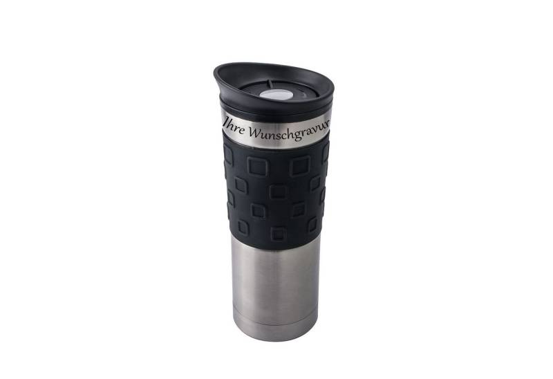BasicNature Thermobecher Thermobecher 'Grip', mit persönlicher Namensgravur, Edelstahl, Thermobecher 'Grip', mit persönlicher Namensgravur von BasicNature