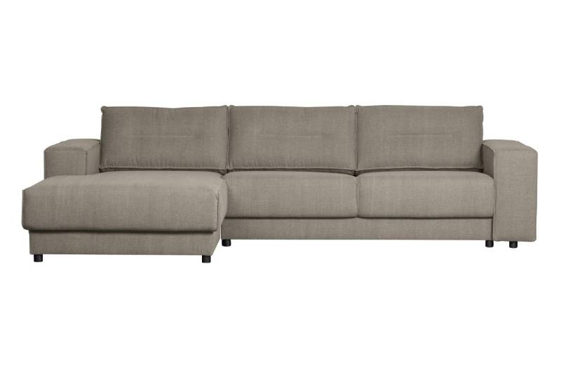 Basiclabel Ecksofa Chaiselongue Randy aus Leinenstoff Links von Basiclabel