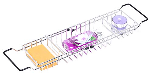 Basicwise QI003491 Badewannenablage, ausziehbar, Metall, Gummigriffe, Chrom Basicwise QI003491 Badewannenablage, ausziehbar, Metall, Gummigriffe, Chrom von Basicwise