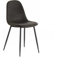 Esstisch Stühle mit Schalensitz Dunkelgrau Kunstleder (4er Set) von Basilicana