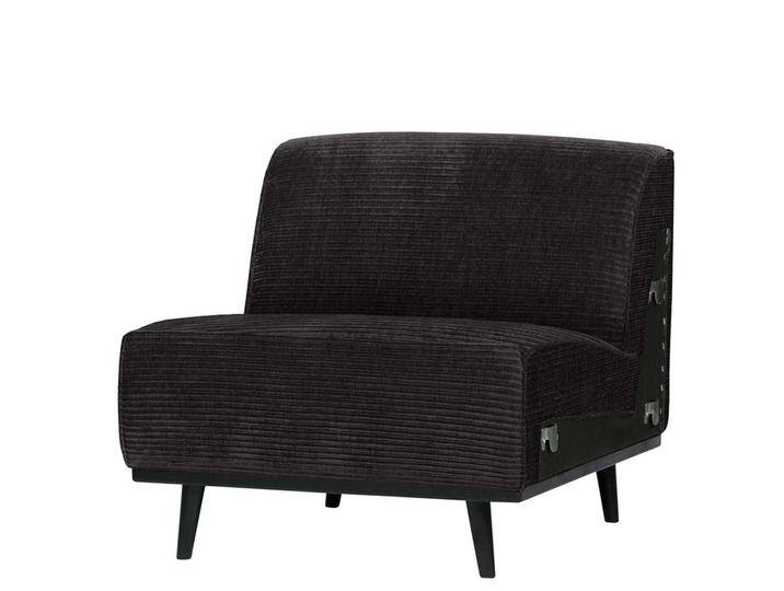 1-Sitzer Element Modulcouch in Dunkelgrau Cord und Holz 1-Sitzer Element Modulcouch in Dunkelgrau Cord und Holz von Basilicana