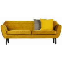 2 Sitzer Sofa in Gelb Retro Design von Basilicana