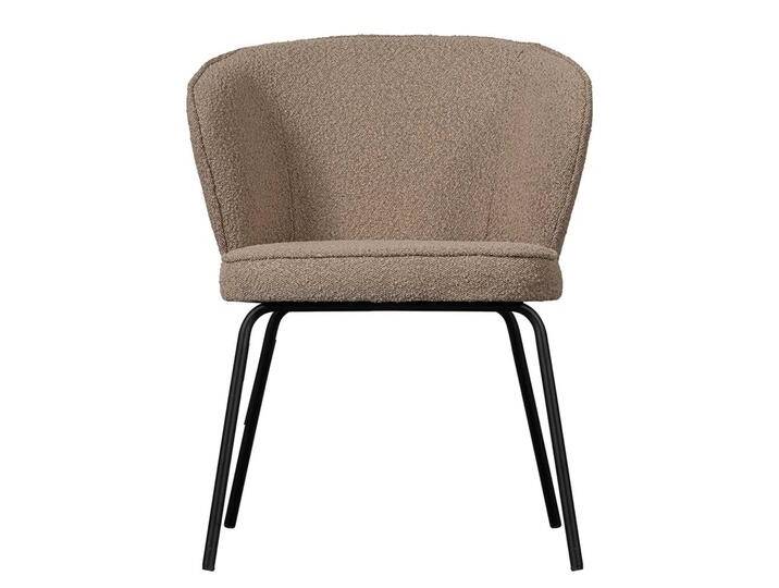 2 Stühle Boucle Beige mit Gestell aus Metall 60 cm breit (2er Set) von Basilicana