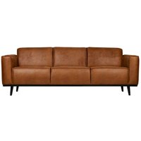 3 Sitzer Sofa in Cognac Braun Recyclingleder 230 cm breit von Basilicana