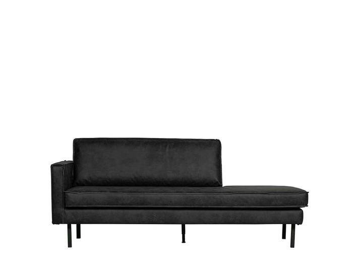 3er Sofa in Schwarz Recyclingleder Retro Design von Basilicana