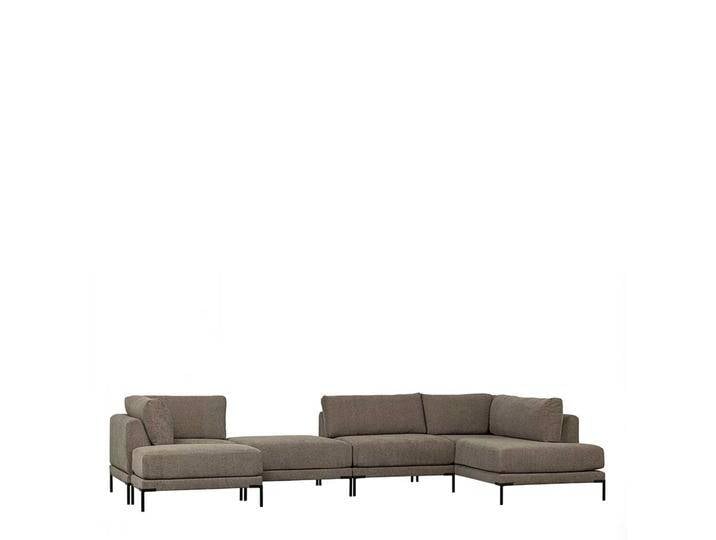 5 Personen Modul Couch in Taupe und Schwarz Fußgestell aus Metall 5 Personen Modul Couch in Taupe und Schwarz Fußgestell aus Metall von Basilicana