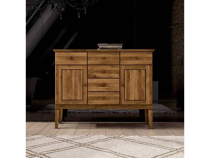Anrichte aus Wildeiche Massivholz 100 cm hoch von Basilicana