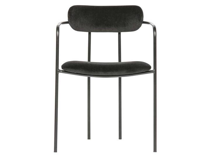 Armstühle in Schwarz Samt Metallgestell (2er Set) von Basilicana