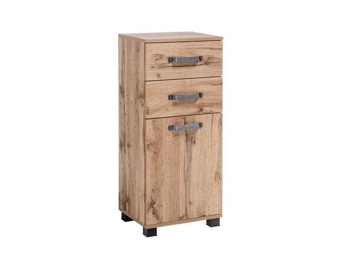 Badezimmer Unterschrank in Wildeichefarben 40 cm breit von Basilicana
