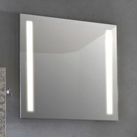 Badezimmerspiegel mit LED Beleuchtung 70 cm breit von Basilicana