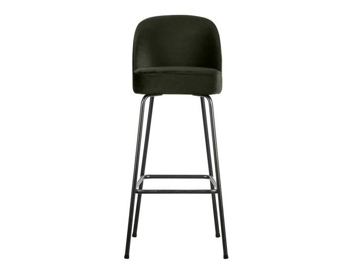 Barhocker 79 cm Sitzhöhe aus Samt Vierfußgestell aus Metall von Basilicana