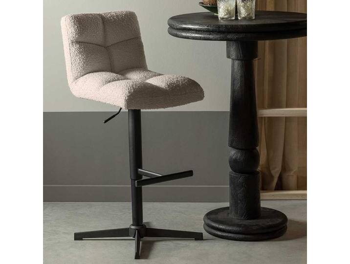 Barhocker Barstuhl aus Boucle mit Sterngestell (2er Set) von Basilicana