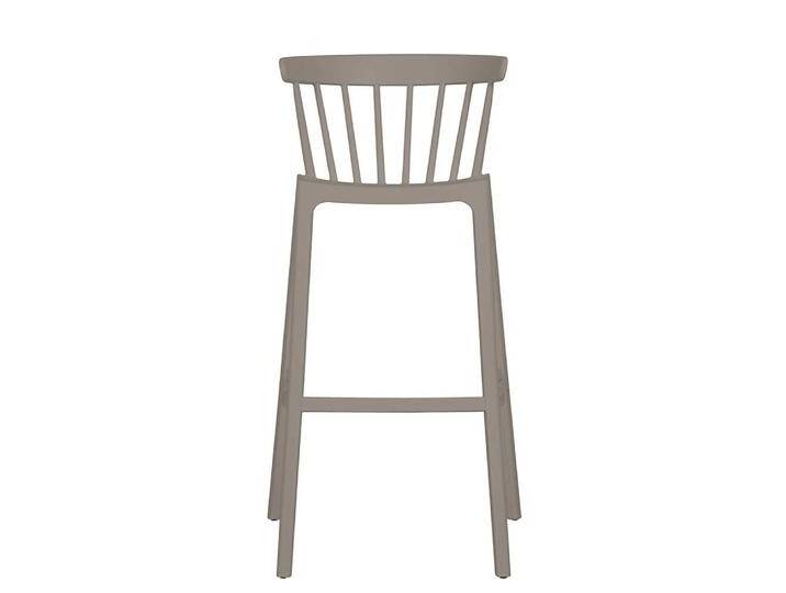 Barhocker Barstuhl aus Polypropylen mit Rückenlehne (2er Set) von Basilicana