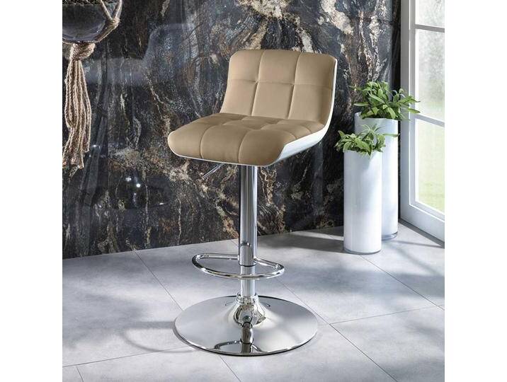 Barhocker in Taupe Kunstleder höhenverstellbar (2er Set) von Basilicana