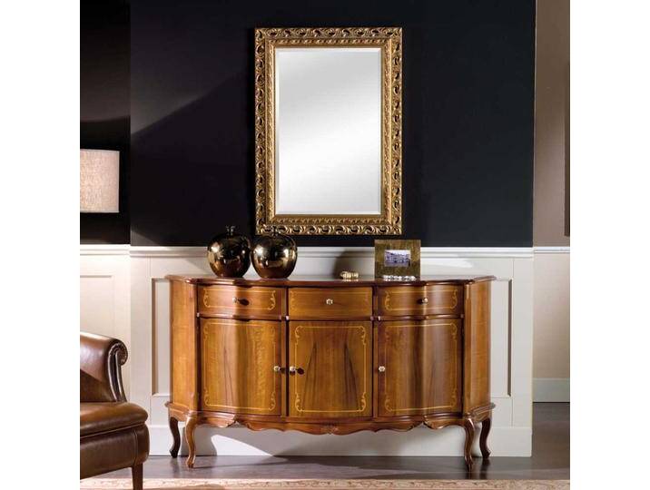 Barockstil Möbel in Nussbaum und Goldfarben Spiegel (zweiteilig) von Basilicana