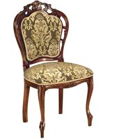 Barockstil Stuhl in Nussbaumfarben Beige Gold von Basilicana