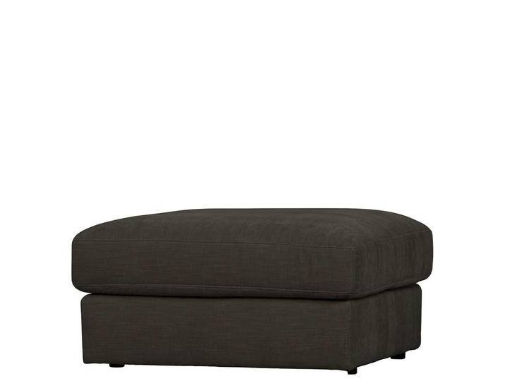 Beistellhocker für Sofa in Anthrazit Bezug aus Webstoff von Basilicana