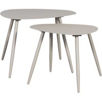 Beistelltisch Set Metall in modernem Design bis 50 cm hoch (zweiteilig) von Basilicana