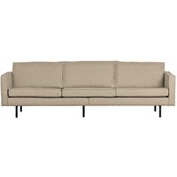 Boucle Sofa Beige mit Armlehnen Fußgestell aus Metall von Basilicana