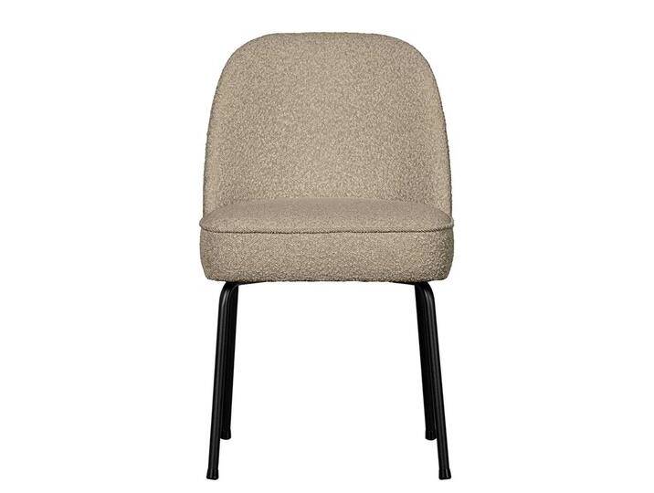 Boucle Stühle Beige im Retrostil 45 cm Sitztiefe (2er Set) von Basilicana
