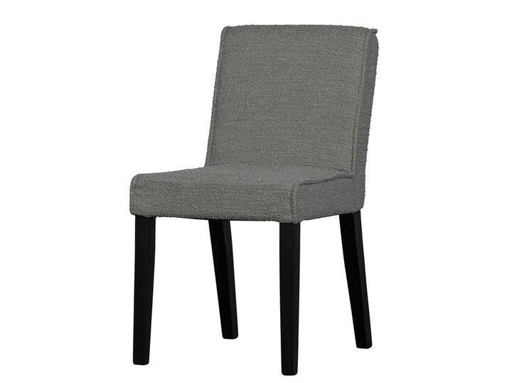Boucle Stühle in Grau & Schwarz 49 cm Sitzhöhe (2er Set) von Basilicana