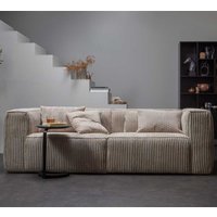 Breitcord Sofa in Beige 46 cm Sitzhöhe von Basilicana