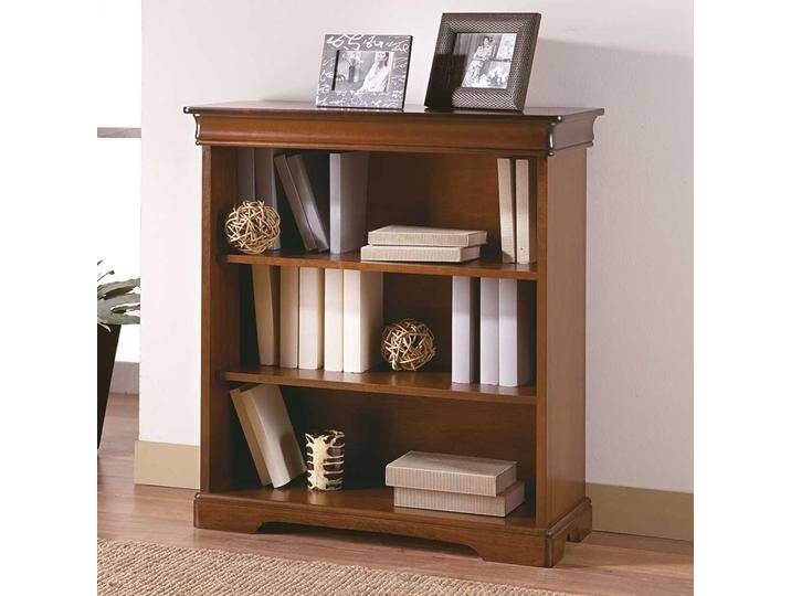 Bücher Regal Luigi Filippo Stil in Nussbaumfarben 85 cm breit von Basilicana