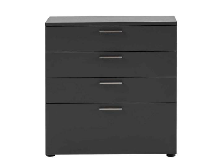 Büro Schubkastenkommode in Anthrazit Metallgriffen Büro Schubkastenkommode in Anthrazit Metallgriffen von Basilicana