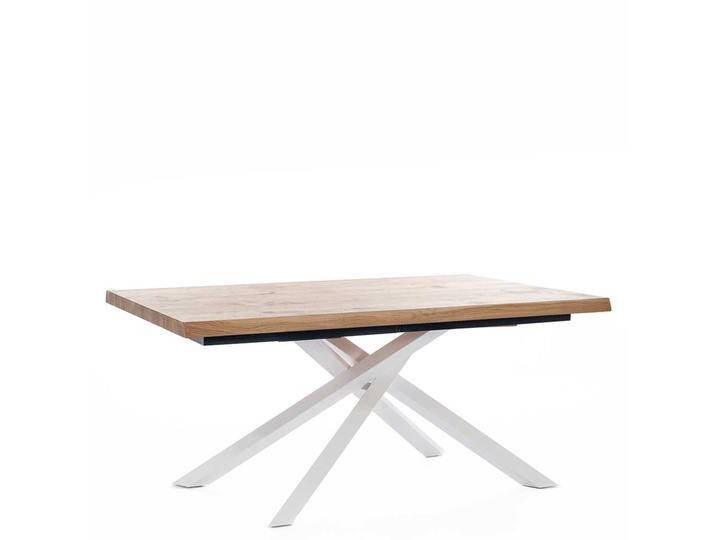 Buffettisch Eiche furniert Mikado Fußgestell in Weiß von Basilicana