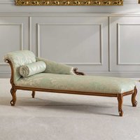 Chaise Lounge Barock Stil in Mintgrün - Beige Vierfußgestell aus Holz von Basilicana