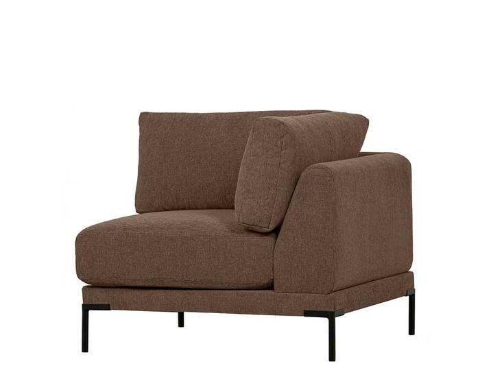 Couch Eckelement Modul in Braun Vierfußgestell aus Metall Couch Eckelement Modul in Braun Vierfußgestell aus Metall von Basilicana