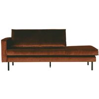Couch Recamiere in Rostfarben Samtbezug von Basilicana