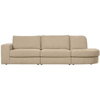 Couch Webstoff Beige modern 298 cm breit Armlehne links von Basilicana