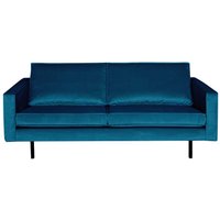 Couch in Blau Samt Retro Style von Basilicana