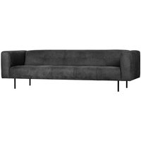 Couch in Dunkelgrau Microfaser 250 cm breit von Basilicana