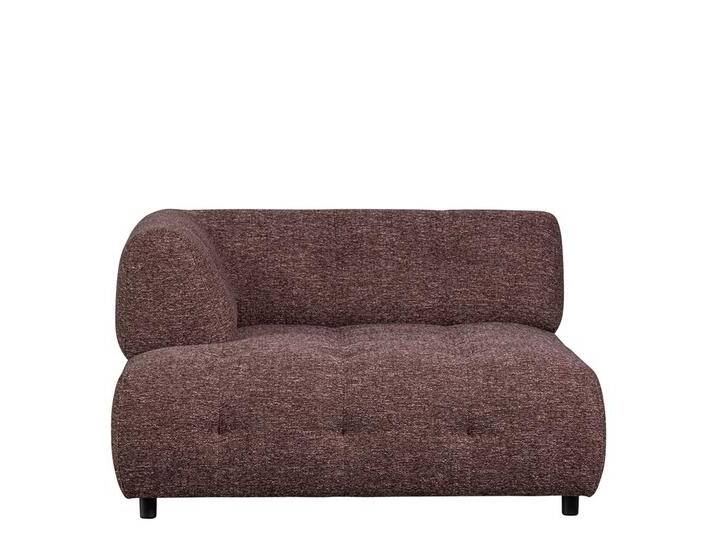 Couchelement grob meliert in Mauve Strukturstoff und Birkenholz von Basilicana