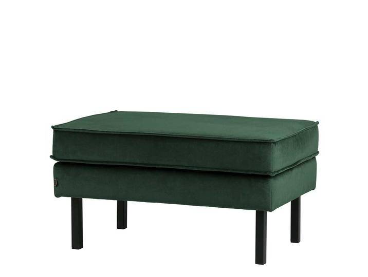 Couchhocker in Grün Samt Retro Design Couchhocker in Grün Samt Retro Design von Basilicana