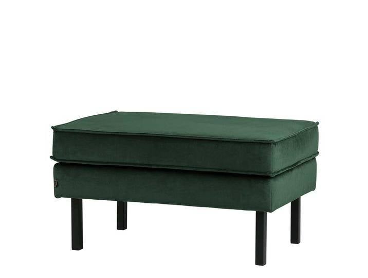 Couchhocker in Grün Samt Retro Design von Basilicana
