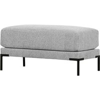 Couchhocker in Hellgrau aus Webstoff und Metall 44 cm Sitzhöhe von Basilicana