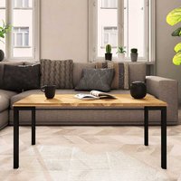 Couchtisch Massivholz und Metall aus Wildeiche Skandi Design von Basilicana