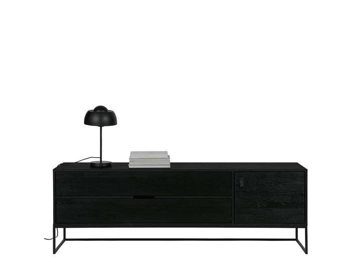 Design Lowboard in Schwarz 180 cm breit von Basilicana