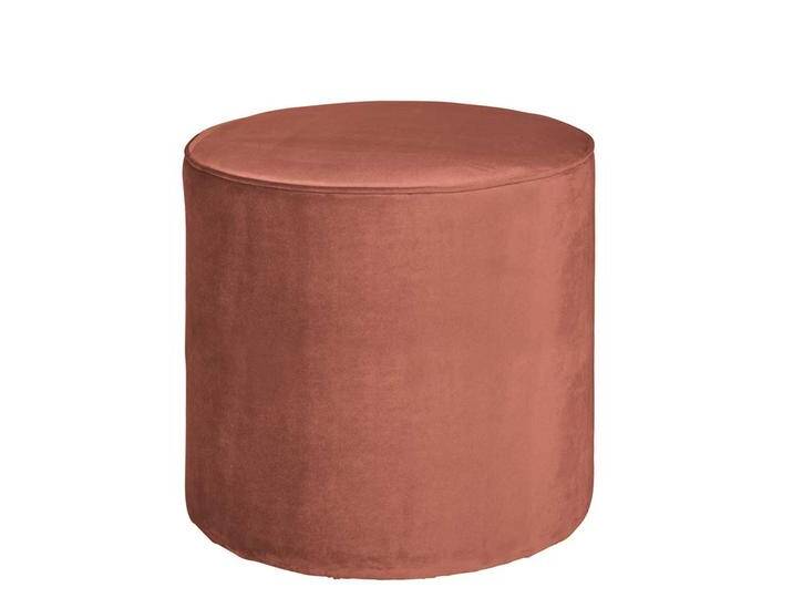Design Pouf in Rosa Samt modern von Basilicana